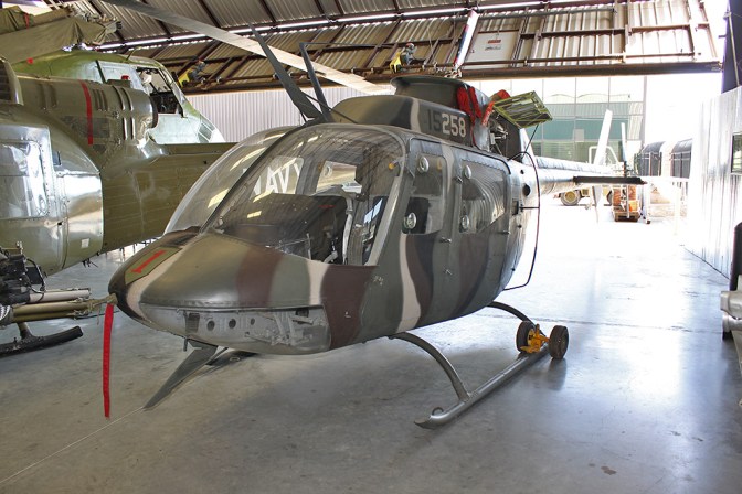 OH-58A 'Kiowa' 15258 is one of the flying Vietnam veteran helicopters and often appears at air shows flown by volunteer pilots.