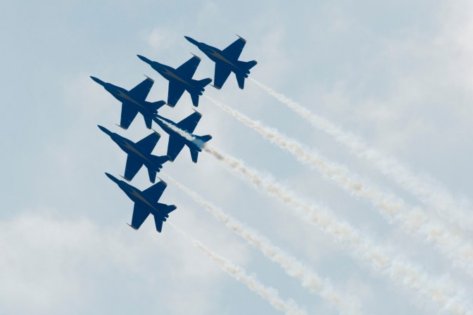 The US Navy's Blue Angels at the 2009 CIAS. Photograph by Matt Sergeant.