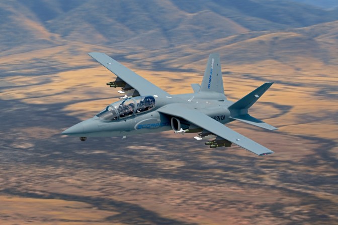 A Scorpion with a digitally-rendered external payload. (Textron AirLand Image/Released)