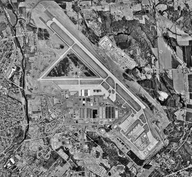 The former Griffiss AFB (circa 1997) in central New York state. Griffiss hosted Flight International's Learjets for some time; they are now primarily based out of Newport News, VA. (Photograph: USGS)